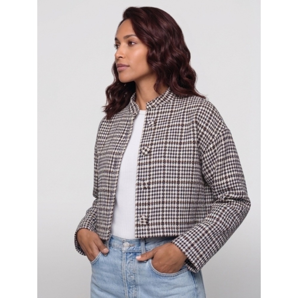 NWT Rebecca Taylor Techy Houndstooth Jacket / Size L / MSRP of $525! - Picture 3 of 9